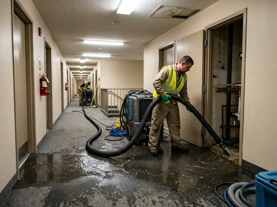 multi-unit-apartment-hallway-f-005 — frequently asked questions, Emergency Burst Pipe Water Extraction & Removal in Mill Val…